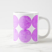 Moderne Paarse cirkels | Monogram Jumbo Beker (Rechts)
