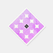 Moderne Paarse cirkels | Monogram Servetten (Hoek)