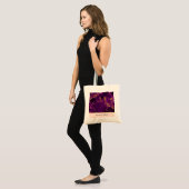 Moderne Paarse en gouden Abstracte marmer Tote Bag (Voorkant (model))