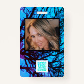 Moderne Paarse en zwarte kamp Badge (Achterkant)