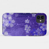 Moderne paarse florale achtergrond Case-Mate iPhone case (Achterkant (horizontaal))