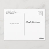 Moderne Paarse foto afstuderen aankondiging Briefkaart (Achterkant)