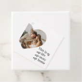 Moderne paarse foto- en familiefoto-cadeau bedankjes labels (In situ)