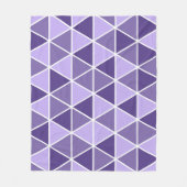 Moderne Paarse geometrische driehoeken Fleece Deken (Voorkant)