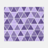 Moderne Paarse geometrische driehoeken Fleece Deken (Voorkant (Horizontaal))