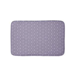 Moderne paarse geometrische kubuspatroon badmat