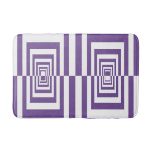 Moderne Paarse Geometrische Patroon Badmat