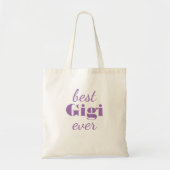 Moderne Paarse Gigi gepersonaliseerde aangepaste M Tote Bag (Voorkant)