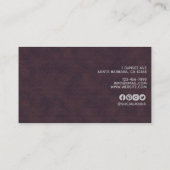 Moderne Paarse gladde lederen textuur Visitekaartje (Achterkant)