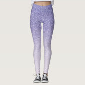 Moderne Paarse Glitter Sparkles Gift Leggings (Voorkant)