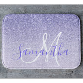 Moderne Paarse Glitter Sparkles Personated Name Badmat