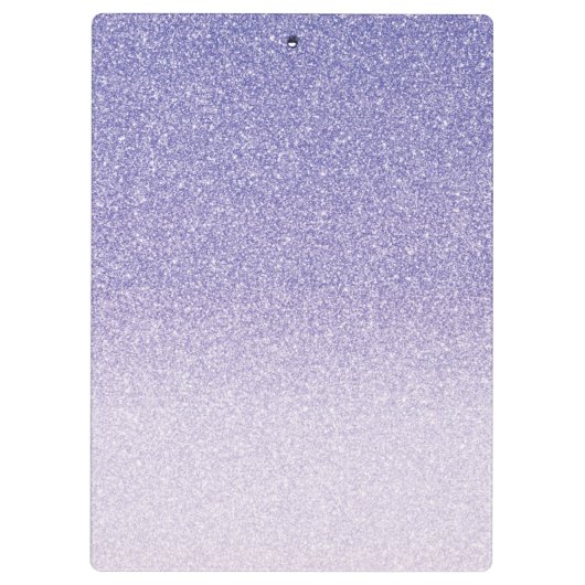 Moderne Paarse Glitter Sparkles Personated Name Klembord (Achterkant)