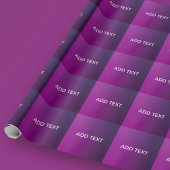 Moderne Paarse gradiënt Ombre & bewerkbare witte t Cadeaupapier