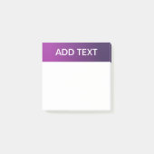 Moderne Paarse gradiënt Ombre & bewerkbare witte t Post-it® Notes (Voorkant)