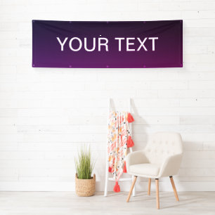 Moderne paarse gradiënt ombre & bewerkbare witte t spandoek