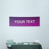 Moderne Paarse gradiënt Ombre & bewerkbare witte t Spandoek (Beurs)