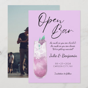 Moderne Paarse grappige foto Save The Date