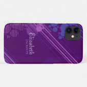 Moderne Paarse grunge Case-Mate iPhone Case (Achterkant (horizontaal))