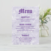 Moderne  Paarse Kaarten van het Menu van de Bindin (Staand voorkant)