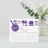 Moderne Paarse keuken- en gebruiksvoorwerpen (Staand voorkant)