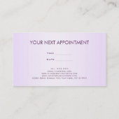 Moderne Paarse make-up artiest Visitekaartje (Achterkant)