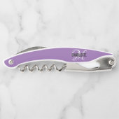 Moderne paarse monogram kurkentrekker (Achterkant)