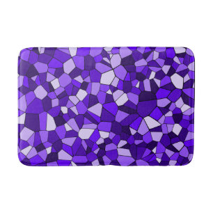 Moderne Paarse Mozaïek Geometrisch Badmat