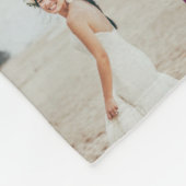 Moderne paarse multi-foto scriptfamilie elegant fleece deken (Hoek)