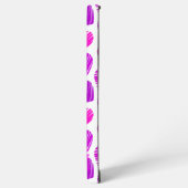 Moderne Paarse Roze Gekrabbelde Harten Valentijn N Samsung Galaxy Hoesje (Linkerkant)