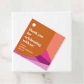 Moderne Paarse Rust Art Custom Verjaardag Dank u Bedankjes Labels (In situ)