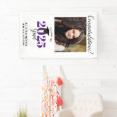 Moderne Paarse verticale Afstuderen van de Foto va Spandoek (Insitu)