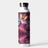 Moderne Paarse vlinder Waterfles (Links)