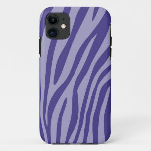 Moderne Paarse Zebra Print Skin Pattern iPhone 11 Hoesje