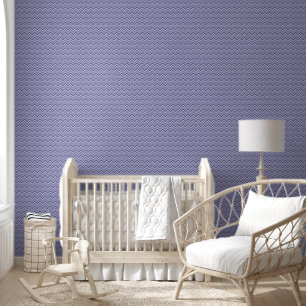 Moderne Paarse Zig Zag Gestreepte Behang