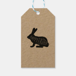 Moderne paasbunny Gift Label | Vrolijk Pasen Cadeaulabel