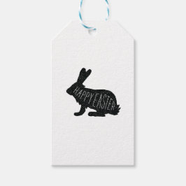 Moderne paasbunny Gift Label | Vrolijk Pasen Cadeaulabel