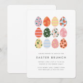 Moderne paaseieren kaart (Voorkant / Achterkant)