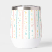 Moderne Paaspatroon Wijn Tumbler (Achterkant)