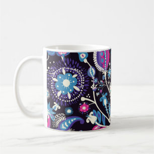 Moderne paisley: traditioneel oosters patroon. koffiemok