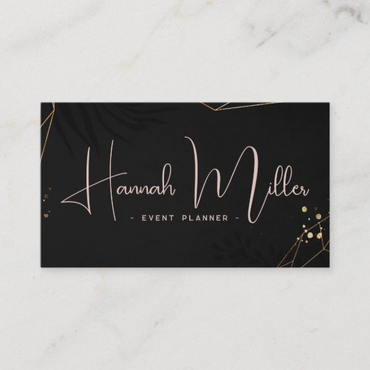 Moderne Palm Elegant Minimalistische QR-code Visitekaartje (Voorkant)