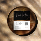 Moderne Palm Elegant Minimalistische QR-code Visitekaartje