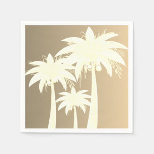 Moderne Palm Tree Kust Beige Zand Beach Zomer Servet