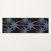 Moderne palmbomen op zwart yogamat (Voorkant (horizontaal))