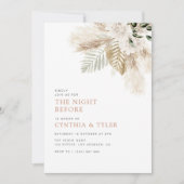 Moderne pampas groen Boho de avond ervoor Kaart (Voorkant)