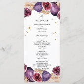 Moderne Pampas & Paarse Vijgen Schoonheid Kader Menu (Voorkant)