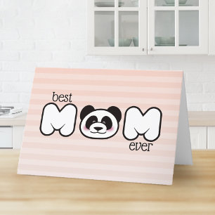 Moderne Panda Gefeliciteerd Moederdag Persoonlijk Kaart