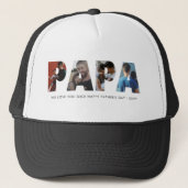 Moderne PAPA Chic Photo Collage Happy Vaderdag Trucker Pet