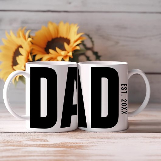 Moderne papa grote typografie Vaderdag Custom Koffiemok
