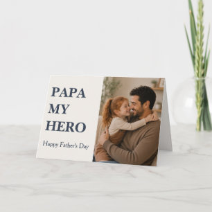 Moderne papa mijn held Foto Kaart - Vaderdag