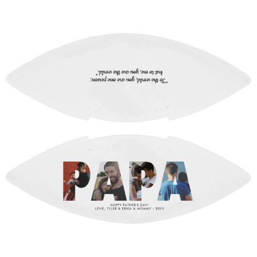 Moderne PAPA Photo Collage Chic Happy Vaderdag American Football (Panelen)